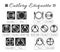 Cutlery etiquette. Table etiquette. Set of eating utensils etiquette icons. Food eating rules and manners. Table manners and fine