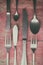 Cutlery - forks, spoon, tea spoon, knife