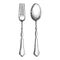 Cutlery hand drawing vector. Vintage isolated spoon and fork