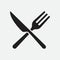 Cutlery icon. forks, knife. restaurant business concept, white background, vector illustration. eps 10