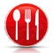 Cutlery icon metallic grunge abstract red round button illustration