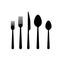 Cutlery  icon set. spoon and fork illustration sign collection. restaurant symbol or logo.