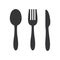 Cutlery icon. Spoon, forks, knife. restaurant symbol vector isolated on white background