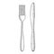 Cutlery isolated. fork and drawing knife