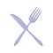 cutlery kitchen crossed fork and knife