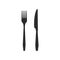 Cutlery. Knife fork black icons on a white background.