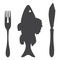 Cutlery knife fork fish - illustration