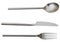 Cutlery Knife Fork And Spoon. All Isolated Seperately With PNG File Included