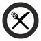 Cutlery set kitchen restaurant equipment vector icon