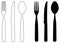 Cutlery silhouette - set icons