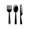 Cutlery Silverware flat icon vector illustration symbol Isolated template.