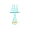 cutlery toddler fork cartoon vector illustration