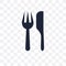 Cutlery transparent icon. Cutlery symbol design from Restaurant