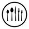 Cutlery vector icon set. spoon and fork illustration sign collection. restaurant symbol or logo.