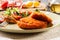 Cutlet Cordon Bleu with salad