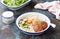 Cutlets with cauliflower and celery root puree, pickled and sauerkraut