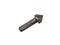 Cutout photo of a countersink drill like a directional arrow on