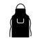 Cutout silhouette apron icon. Outline logo for profession worker, florist, carpenter, shoemaker. Black simple illustration of