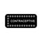 Cutout silhouette Blister of contraception. Outline icon of pill pack. Black illustration of small round medicines in package.