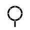 Cutout silhouette Led ring lamp icon. Outline logo. Black simple illustration of light for selfie, blogger, beauty master. Flat