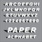 Cutted paper alphabet letters