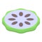 Cutted soursop icon, isometric style