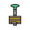 cutter slicer pineapple color icon vector illustration