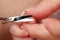 Cutting baby\'s fingernails