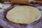 Cutting the dough into the home kitchen.