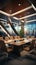 Cutting edge meeting room in a contemporary business hub, digitally recreated
