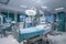 Cutting edge surgical equipment and advanced medical devices in a modern operating room