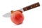 Cutting pomegranate with knife