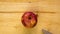 Cutting red apple on a wooden board, Stop Motion