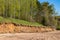 Cutting the soil cover with heavy machinery