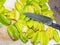 Cutting star fruit