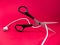 cutting wire with scissors - tech, internet, information and communication styled concept