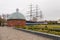 Cutty Sark is a British clipper ship. Greenwich, London, UK