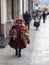 `Cuzco, Peru, January 10, 2010: woman on the street.`