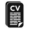 Cv care paper icon simple vector. Review crew deal