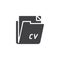 CV folder vector icon