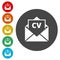 CV icon, CV resume icon