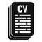 Cv papers icon simple vector. Looking seek new job