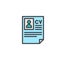 Cv resume filled outline icon