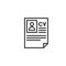 Cv resume line icon