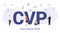 Cvp cost volume profit concept with big word or text and team people with modern flat style - vector