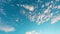 Cyan blue sky n White cirrocumulus cloud TimeLapse