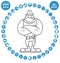 Cyan circular Health and Safety Icon collection