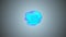 Cyan color 3d shiny liquid animation in white background
