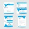 Cyan Colored Envelope Postcard Business card and Letterhead