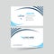 cyan colored vector business card design